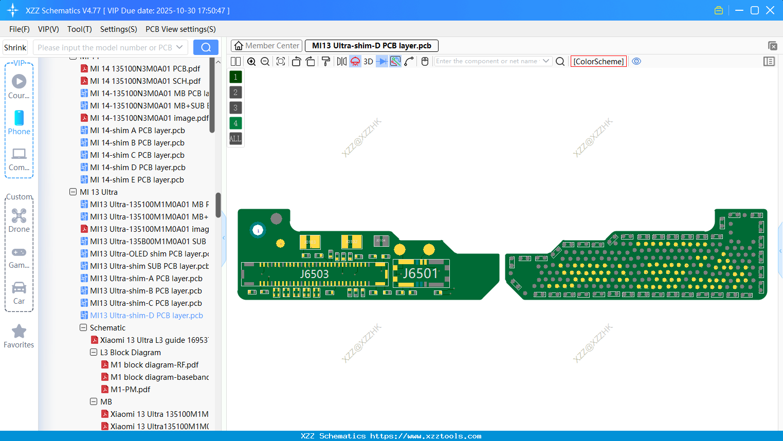 Xiaomi MI13 Ultra-shim-D PCB Layer